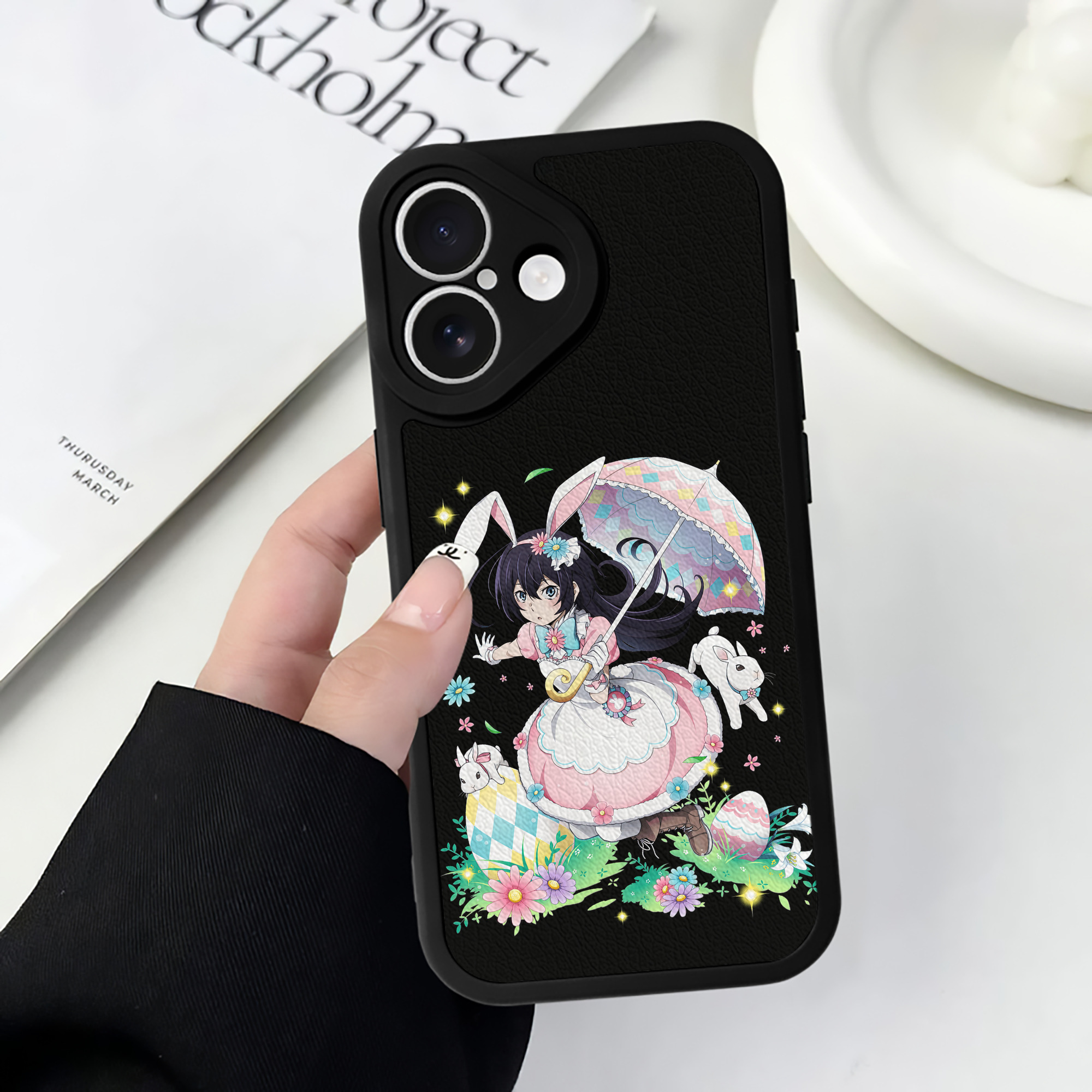 （画像用） 文豪ストレイドッグス Bungo Stray Dogs 【iPhone 16シリーズ対応】シリコンスマホケース（レザー調） 材質：シリコン